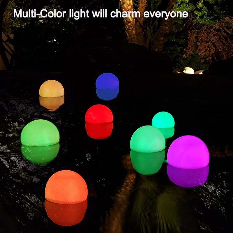 LanPool Floating Pool Light Ball, RGB Color Changing Bath Hot Tub Light, IP68 Waterproof Orb Light up Ball for Pool Gift, Glow Led Pool Balls Lights for Hot Tub,Pond,Bathtub,Spa, Decor Outdoor Indoor(2PCS) - Image 2